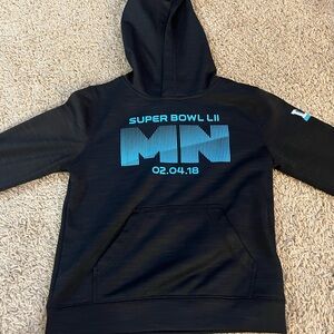 Boys Super Bowl 52 LII Hoodie Size Medium (8)